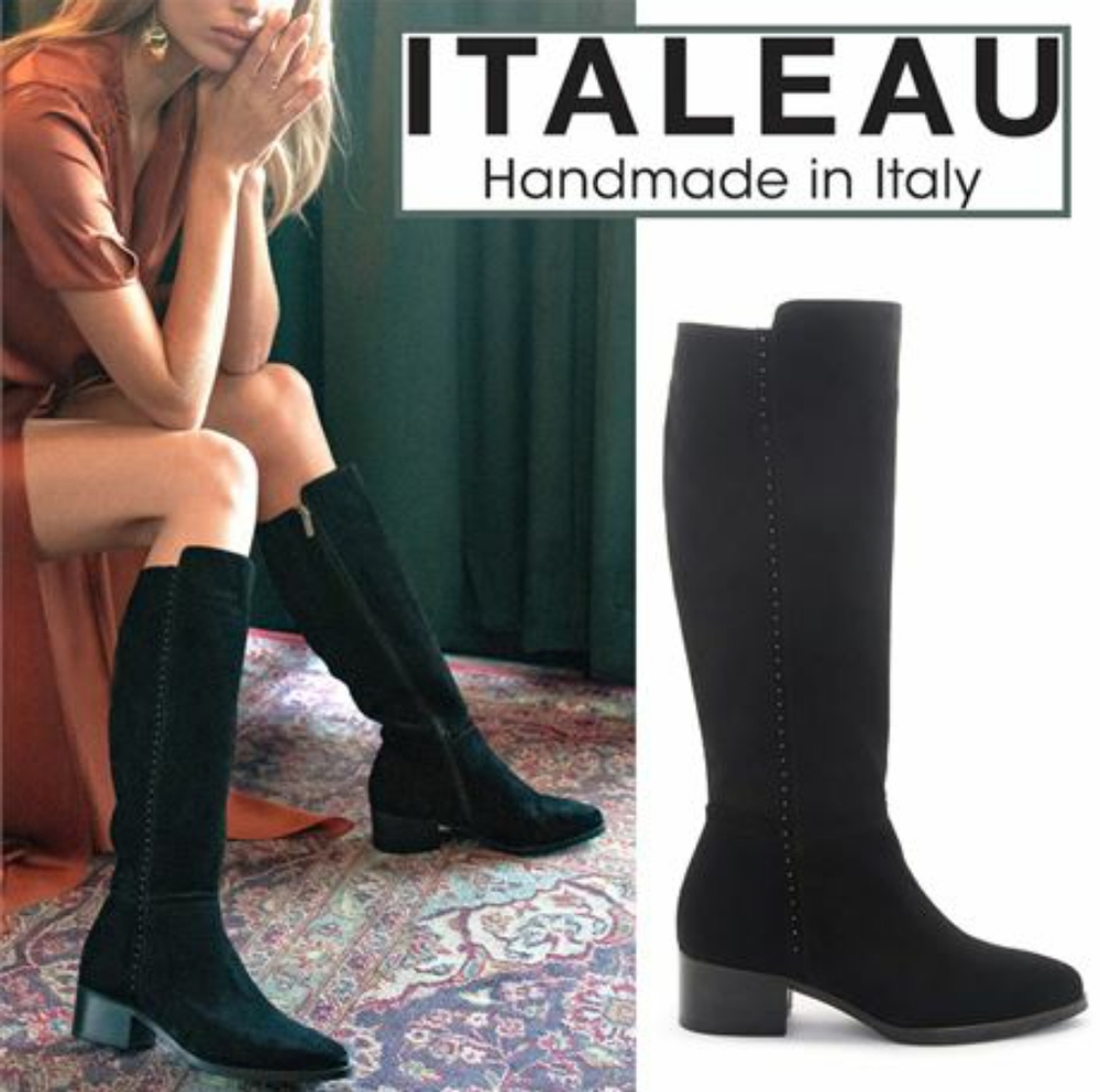 A NEW $550 Women Sz 36 M Italeau Fiamma Suede